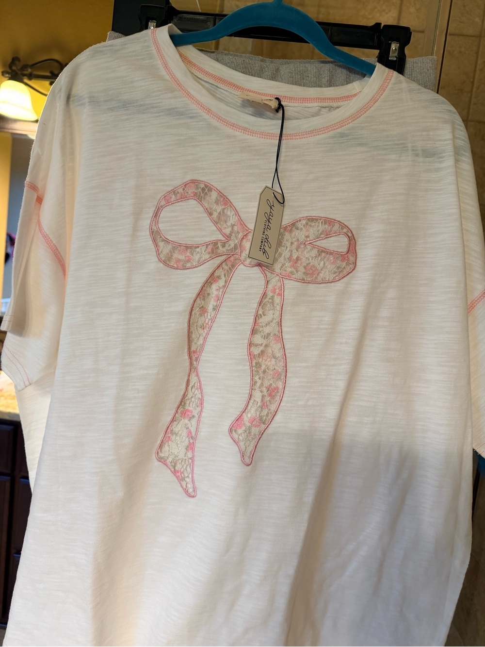 NWT Peach Tree California Pink Rosette Lounge Set - 2 Pieces - Picture 2 of 14